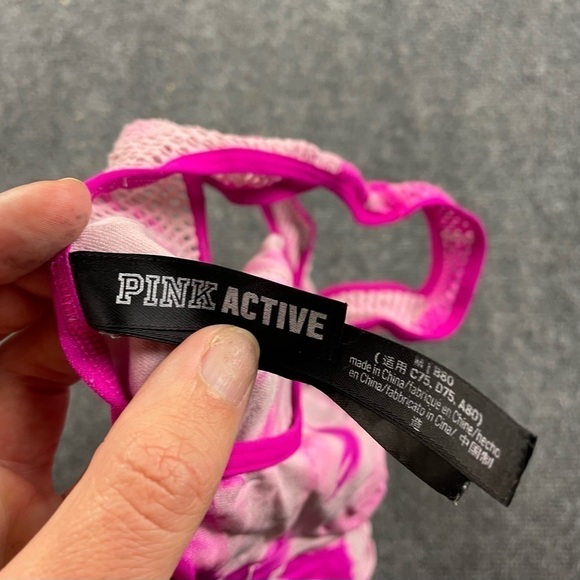 PINK by Victoria’s Secret Seamless lightly lined sports Bra pink Tye dye Medium - Picture 5 of 10